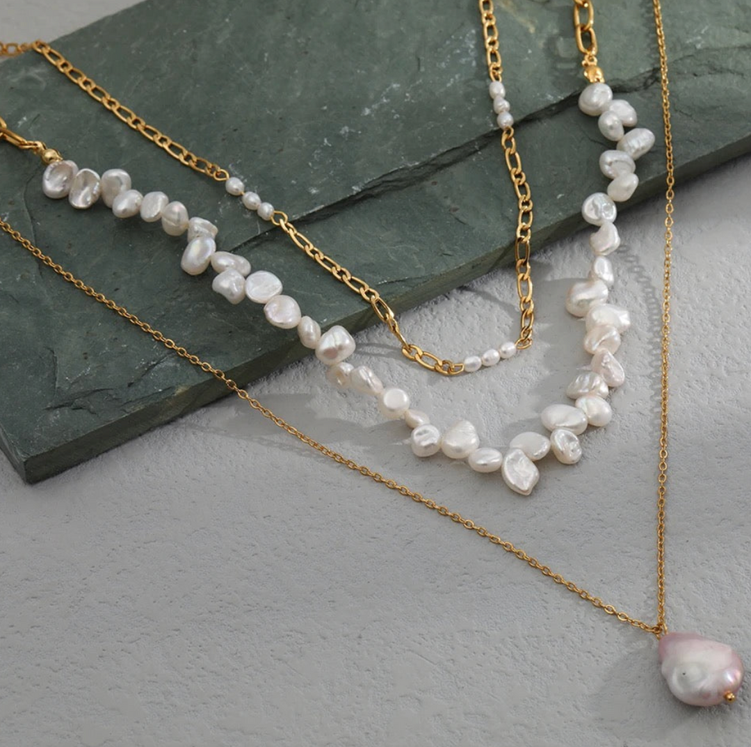 STELLA PEARL STACK NECKLACE